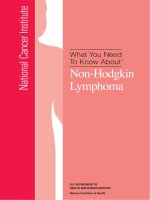 What You Need To Know About - Non-Hodgkin Lymphoma potx