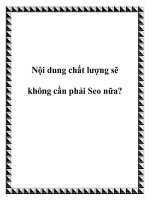 Nội dung chất lượng sẽ không cần phải Seo nữa? docx
