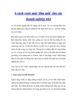 6 cách vượt mặt ''''đàn anh'''' cho các doanh nghiệp nhỏAi nói doanh nghiệp nhỏ thì docx