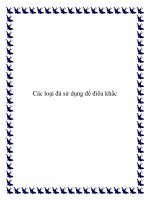 Các loại đá sử dụng để điêu khắc ppt