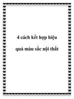 4 cách kết hợp hiệu quả màu sắc nội thất potx