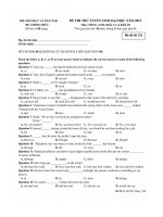 Đề thi thử tuyển sinh đại học năm 2013 môn Tiếng Anh doc