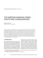 THE SWEDISH BANKING CRISIS: ROOTS AND CONSEQUENCES pptx
