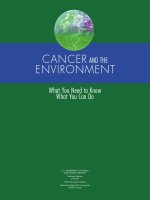 CANCER AND THE ENVIRONMENT: What You Need to Know What You Can Do doc