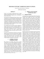 THE ROLE OF MUSIC COMMUNICATION IN CINEMA potx