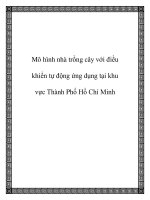 Mô hình nhà trồng cây với điều khiển tự động ứng dụng tại khu vực Thành Phố Hồ Chí Minh pdf