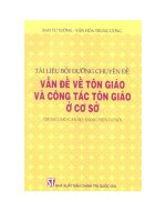 Tài liệu bồi dưỡng chuyên đề vấn đề về tôn giáo và công tác tôn giáo ở cơ sở pot
