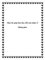 Màu sắc giúp làm thay đổi cảm nhận về không gian doc