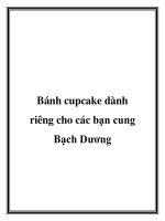 Bánh cupcake dành riêng cho các bạn cung Bạch Dương ppt