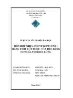 Hỗn hợp nhựa polypropylene màng tinh bột được hóa dẻo bằng monoglyceride lỏng