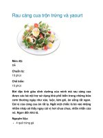Rau càng cua trộn trứng và yaourt pot