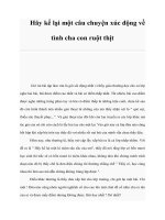 Hãy kể lại một câu chuyện xúc động về tình cha con ruột thịt doc