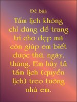 Viết văn về Tấm lịch của nhà em pdf