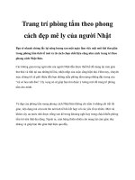 Trang trí phòng tắm theo phong cách đẹp mê ly của người Nhật pptx