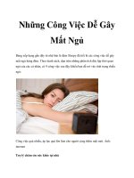 Những Công Việc Dễ Gây Mất Ngủ pot