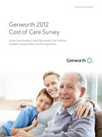 Genworth 2012 Cost of Care Survey: Home Care Providers, Adult Day Health Care Facilities, Assisted Living Facilities and Nursing Homes doc