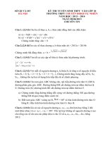 ĐỀ THI TUYỂN SINH LỚP 10 CHUYÊN TRƯỜNG THPT CHUYÊN ĐHKH TỰ NHIÊN NĂM HỌC 2013- 2014 Môn thi: TOÁN docx