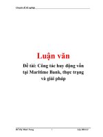 Đề tài: Công tác huy động vốn tại Maritime Bank, thực trạng và giải pháp potx