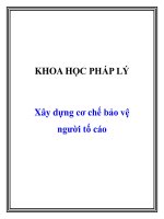 Xây dựng cơ chế bảo vệ người tố cáo pdf