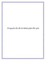 10 nguyên tắc để trở thành giám đốc giỏi ppt