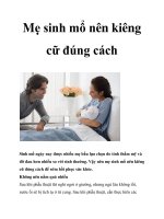Mẹ sinh mổ nên kiêng cữ đúng cách pot