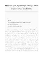 Bi kịch của người phụ nữ trong xã hội cũ qua một số tác phẩm văn học trung đại đã học potx