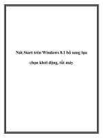 Nút Start trên Windows 8.1 bổ sung lựa chọn khởi động, tắt máy docx