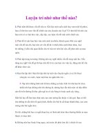 Luyện trí nhớ như thế nào? docx