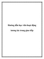 Hướng dẫn học viên hoạt động tương tác trong giao tiếp ppt