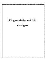Từ gan nhiễm mỡ đến chai gan potx