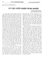 Báo cáo khoa học: Việc giảng nghĩa từ đa nghĩa pdf