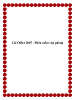 Cài Office 2007 - Phần mềm văn phòng pdf