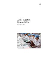 Apple Supplier Responsibility 2012 Progress Report ppt