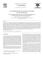 low-temperature h2s sensors based on ag-doped fe2o3 nanoparticles