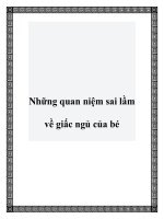 Những quan niệm sai lầm về giấc ngủ của bé ppt