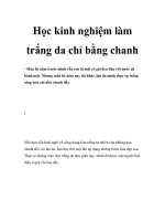 Học kinh nghiệm làm trắng da chỉ bằng chanh potx