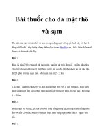 Bài thuốc cho da mặt thô và sạm potx
