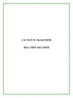 CÁC BẢN IN TRANH MINH HỌA THỜI NHÀ MINH potx