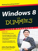 Windows 8 For Dummies Quick Reference doc