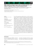 Báo cáo khoa học: High negative charge-to-size ratio in polyphosphates and heparin regulates factor VII-activating protease pdf