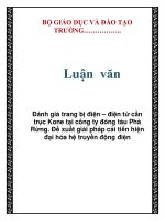Luận văn: Đánh giá trang bị điện – điện tử cần trục Kone tại công ty đóng tàu Phà Rừng. Đề xuất giải pháp cải tiến hiện đại hóa hệ truyền động điện ppt
