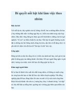 Bí quyết nổi bật khi làm việc theo nhóm docx