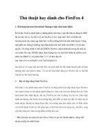 Thủ thuật hay dành cho FireFox 4 ppt