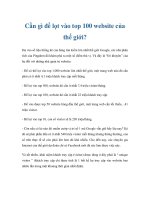 Cần gì để lọt vào top 100 website của thế giới? doc