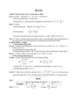 Đề ôn thi tốt nghiệp trung học phổ thông môn toán - Đề 39 pot