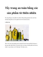 Tẩy trang an toàn bằng các sản phẩm từ thiên nhiên pptx