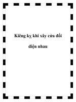 Kiêng kỵ khi xây cửa đối diện nhau potx