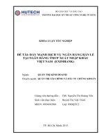LUẬN VĂN tài chính ngân hàng ĐẨY MẠNH DỊCH VỤ NGÂN HÀNG BÁN LẺ  TẠI NGÂN HÀNG TMCP XUẤT NHẬP KHẨU  VIỆT NAM (EXIMBANK)