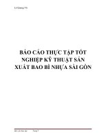 BÁO CÁO THỰC TẬP TỐT NGHIỆP KỸ THUẬT SẢN XUẤT BAO BÌ NHỰA SÀI GÒN docx
