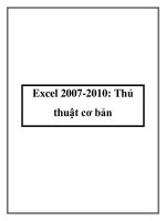 Excel 2007-2010: Thủ thuật cơ bản potx